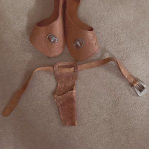 Cowboy or Cowgirl, Rubber Vest, Gun and Holster